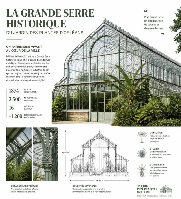 Grande serre du Jardin des Plantes d'Orléans