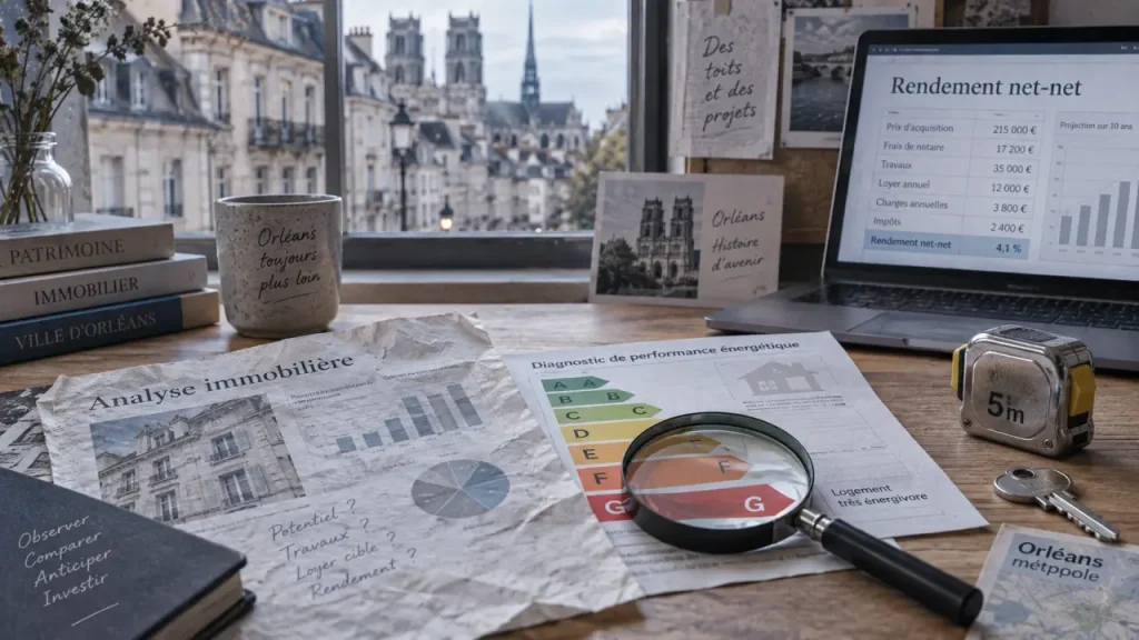 Marché locatif Orléans : DPE F E G et rendement locatif