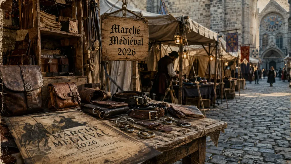 Marché médiéval Orléans 2026 au Campo Santo, artisans et échoppes médiévales