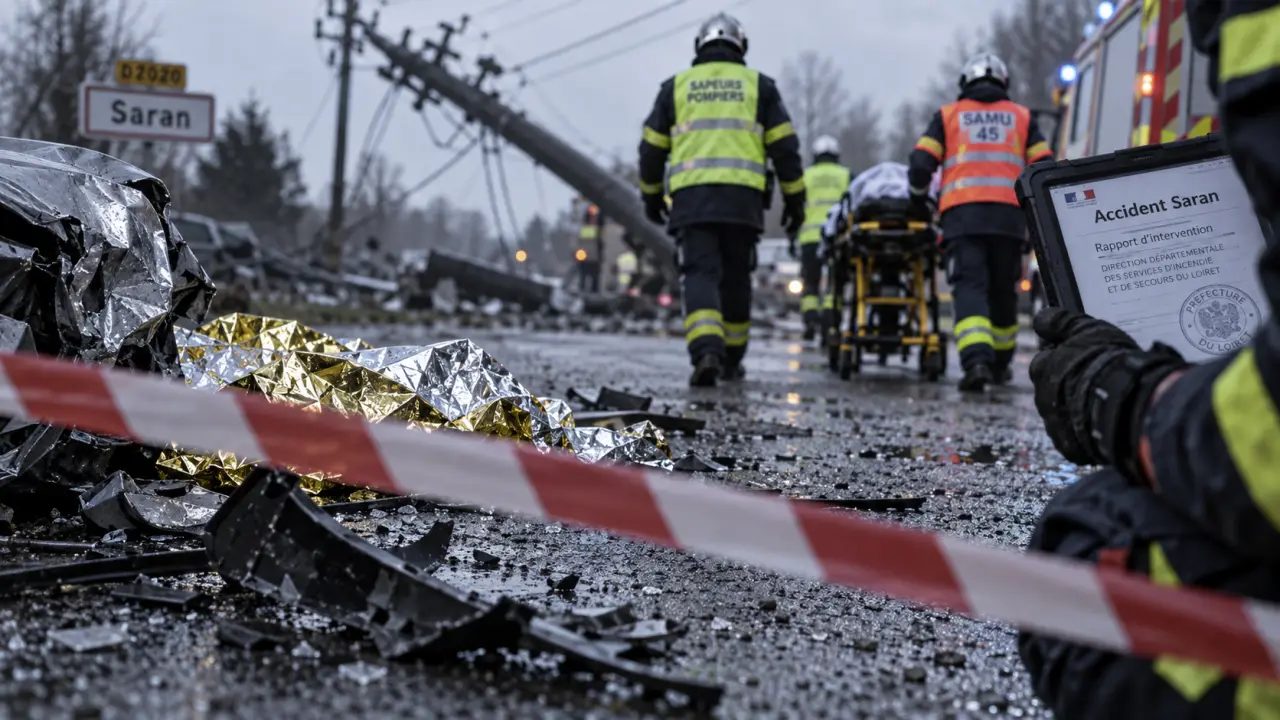 Accident à Saran : une voiture percute un poteau électrique