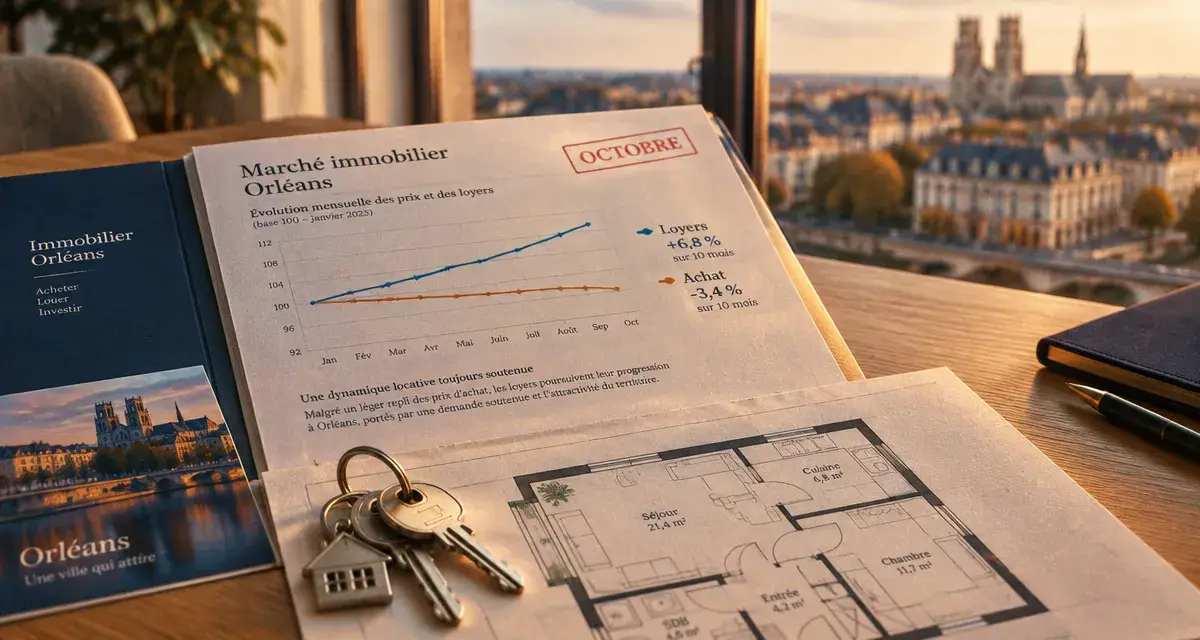 Immobilier à Orléans : les prix d’achat baissent légèrement en octobre