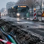 Boulevard Rocheplatte à Orléans : la chaussée rénovée près de Gambetta